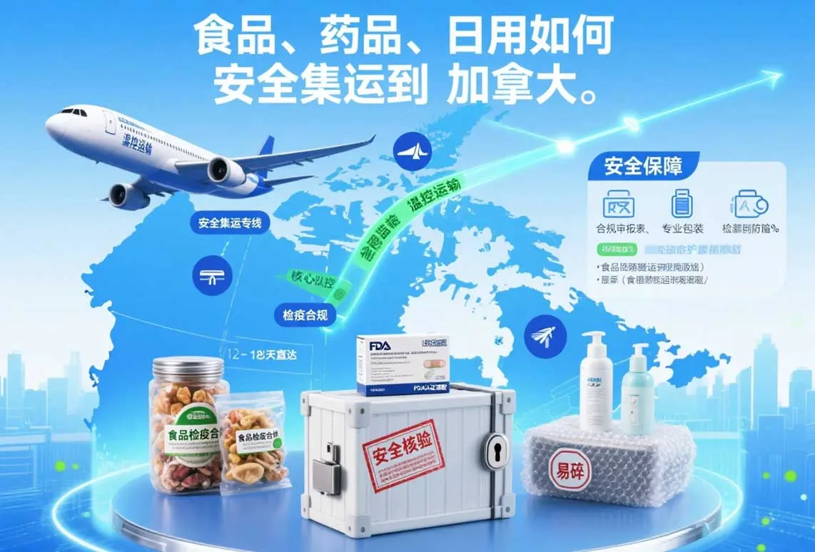 食品、药品、日用品如何安全集运到加拿大？敏感货邮寄全指南