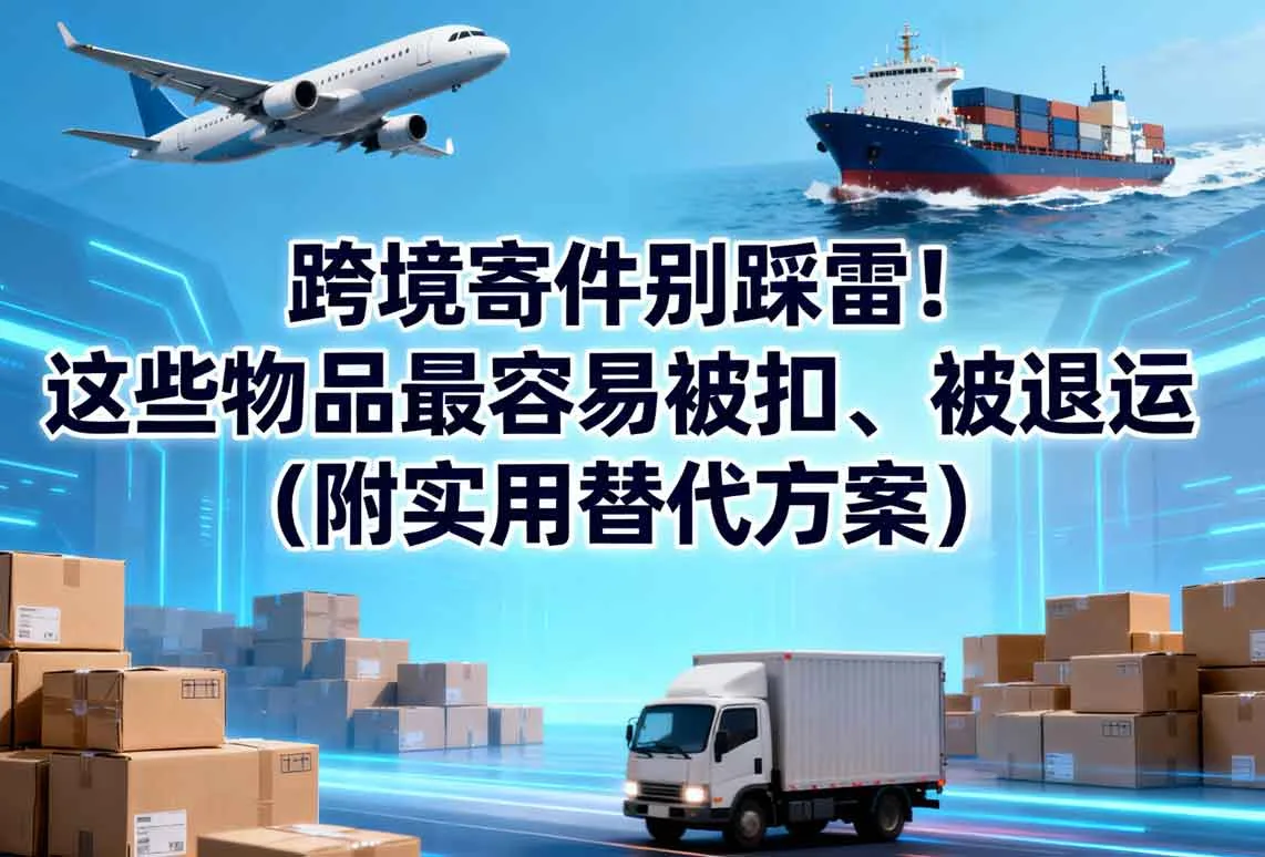 跨境寄件别踩雷！这些物品最容易被扣、被退运（附实用替代方案）