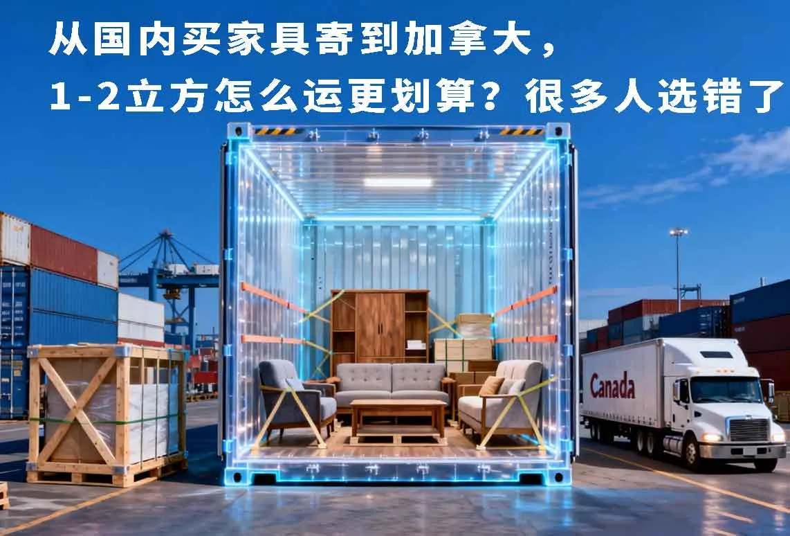 从国内买家具寄到加拿大，1-2立方怎么运更划算？很多人选错了