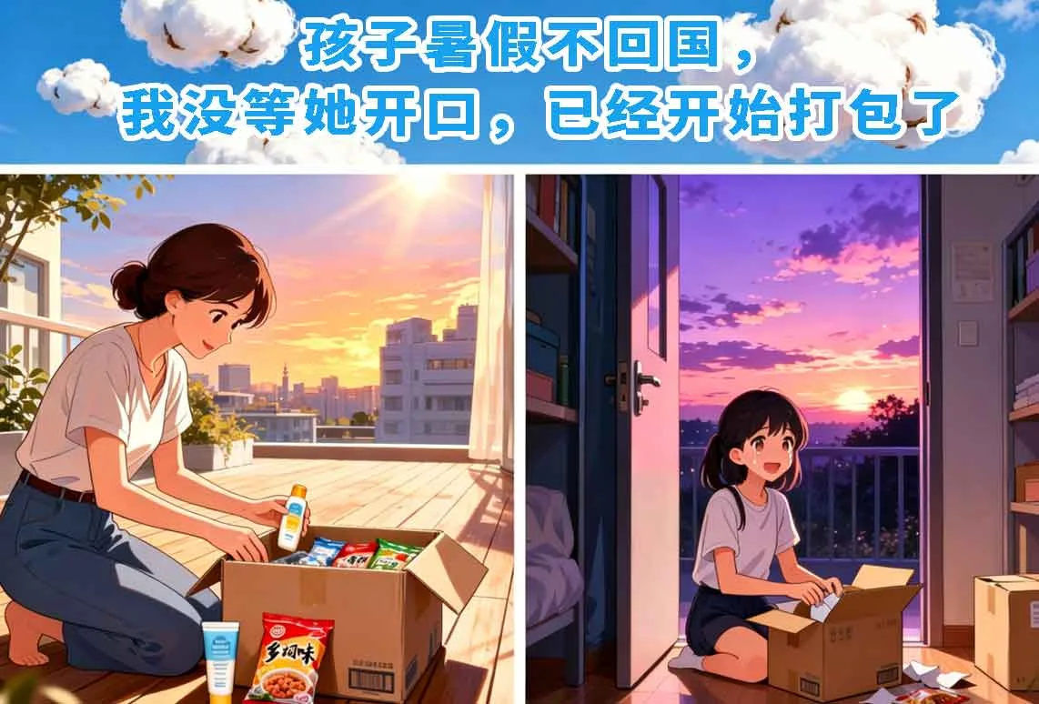 孩子暑假不回国，我没等她开口，已经开始打包了