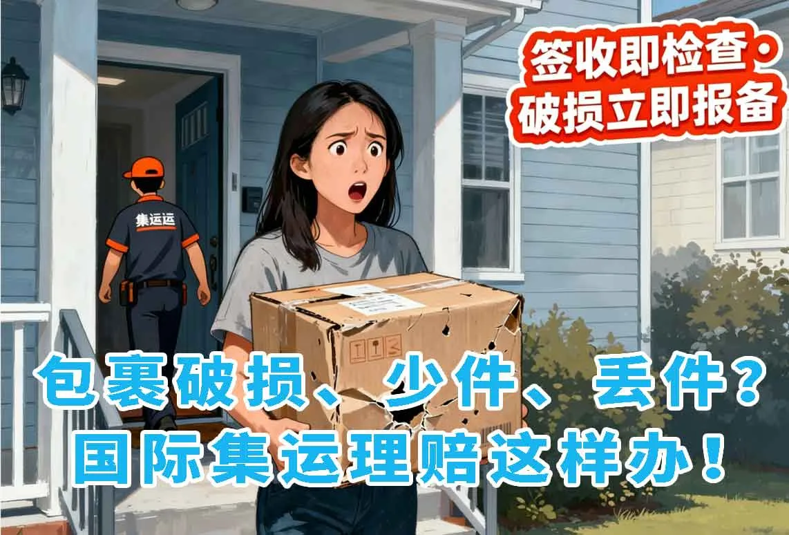 包裹破损、少件、丢件？国际集运理赔这样办！