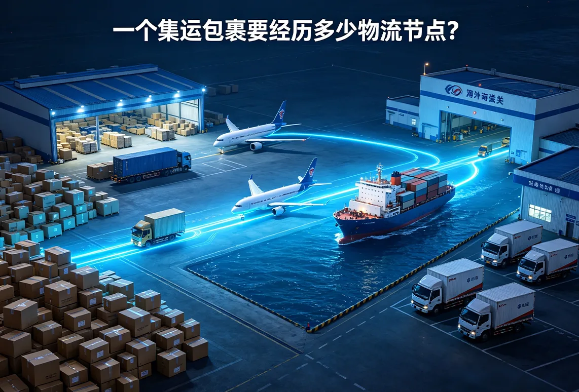 一个集运包裹要经历多少物流节点？