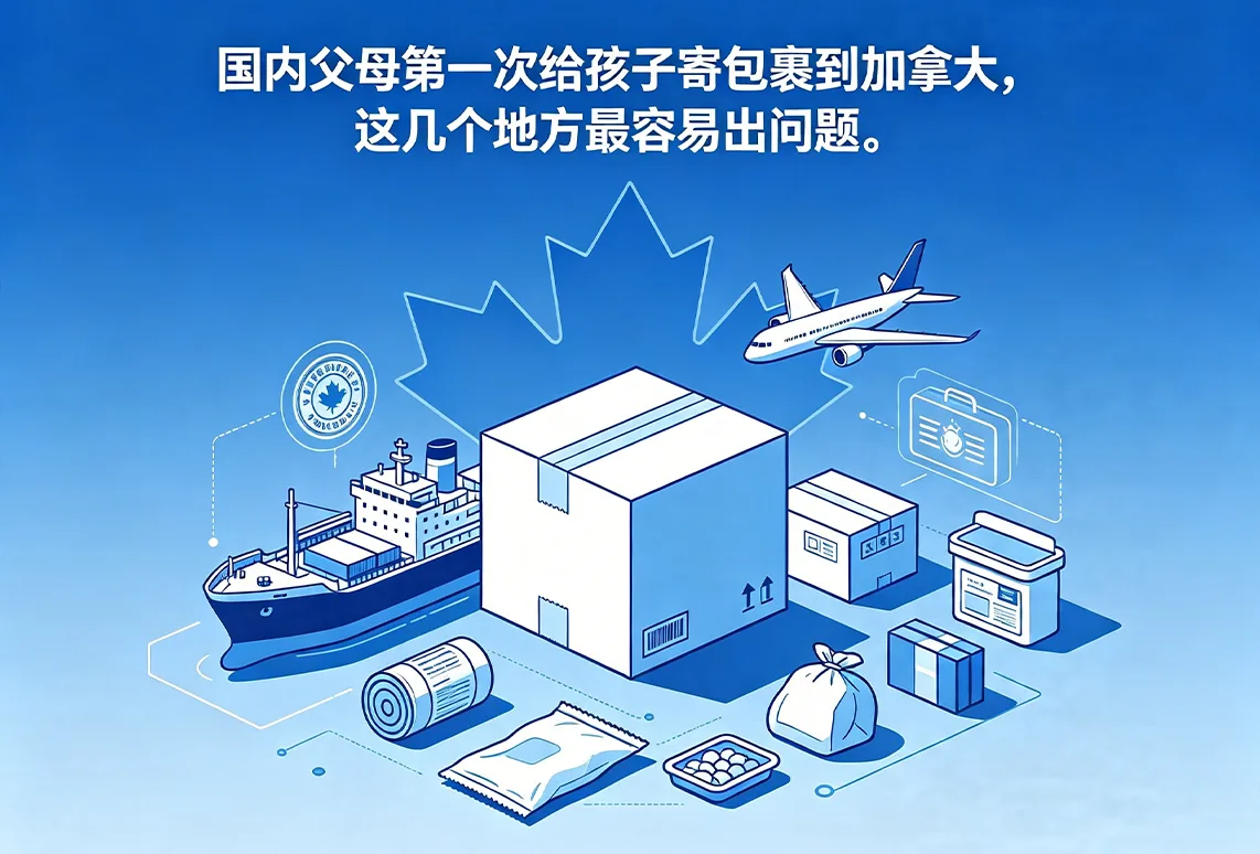 国内父母第一次给孩子寄包裹到加拿大，这几个地方最容易出问题。