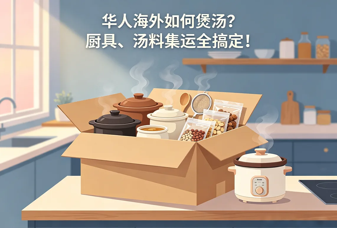 华人海外如何煲汤？厨具、汤料集运全搞定！