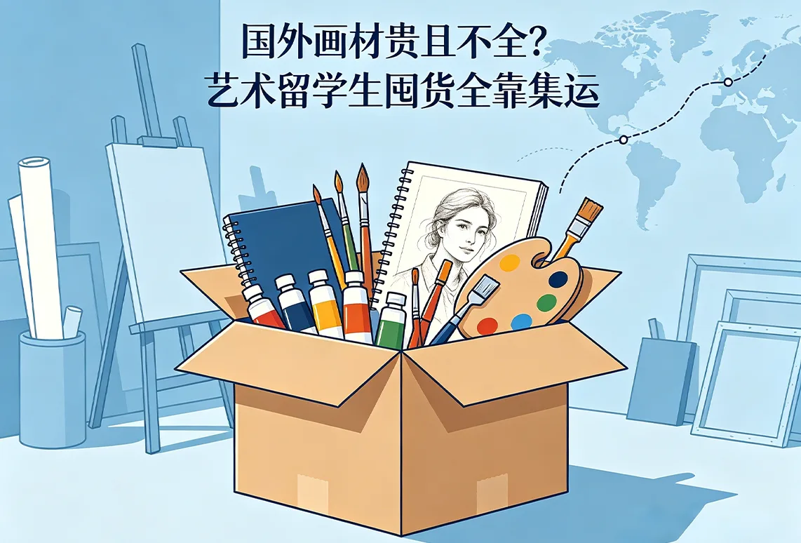 国外画材贵且不全？艺术留学生囤货全靠集运