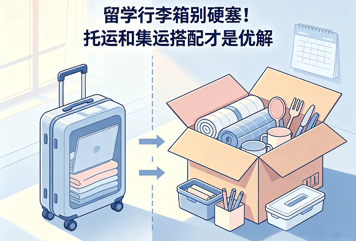 留学行李箱别硬塞！托运和集运搭配才是优解