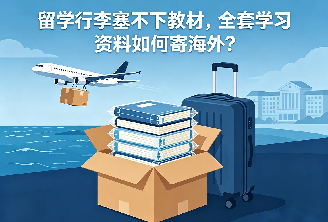留学行李塞不下教材，全套学习资料如何寄海外？