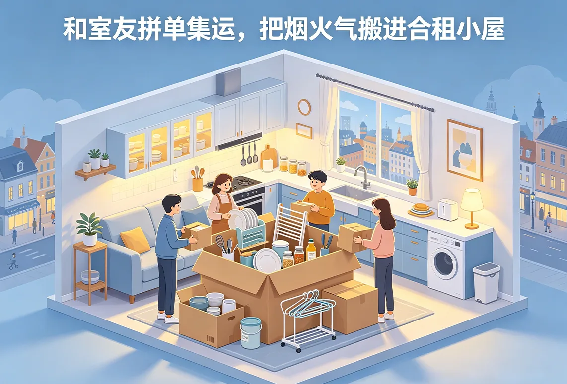 和室友拼单集运，把烟火气搬进合租小屋
