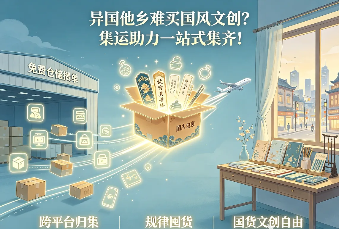 异国他乡难买国风文创？集运助力一站式集齐！