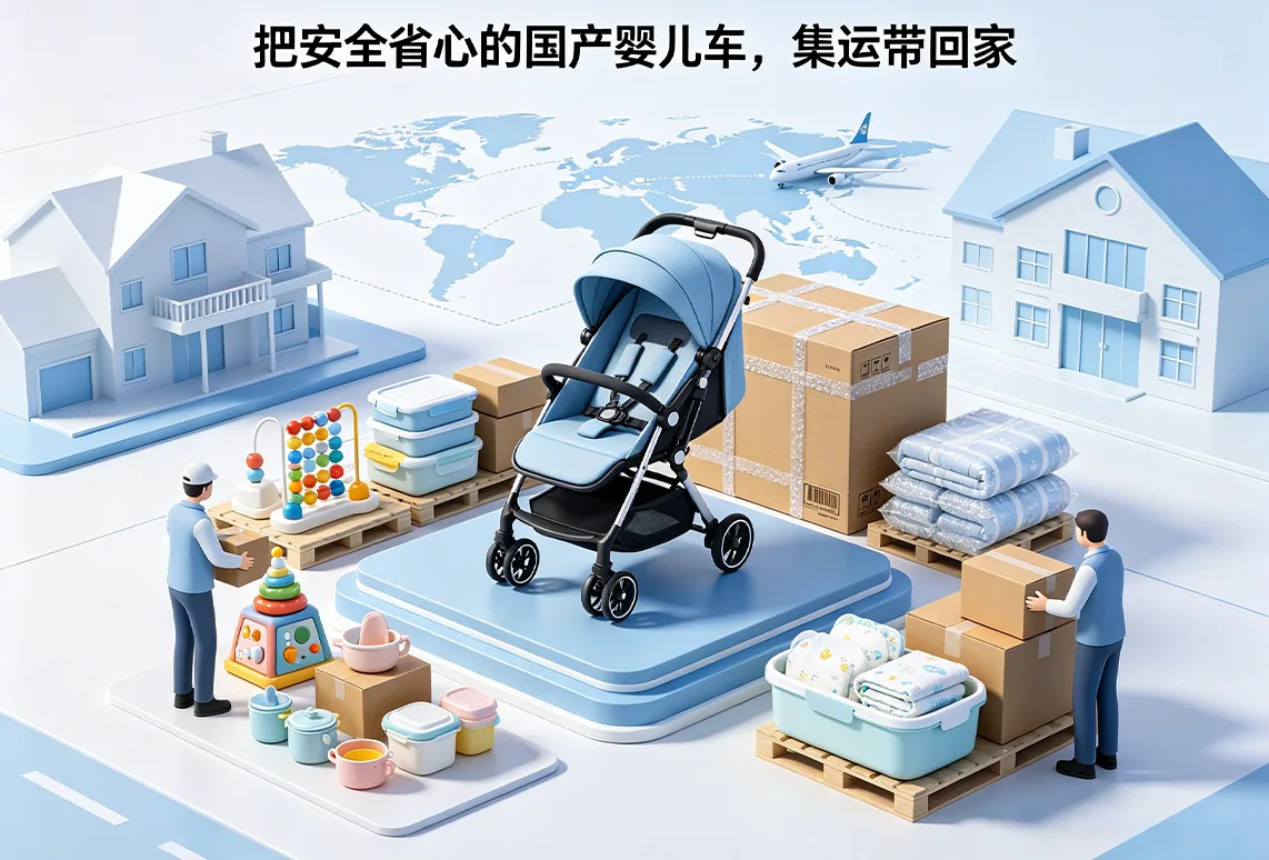 把安全省心的国产婴儿车，集运带回家