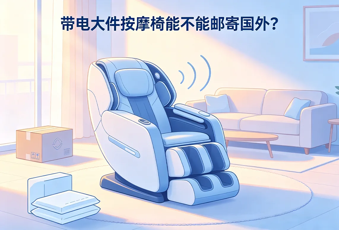 带电大件按摩椅能不能邮寄国外？