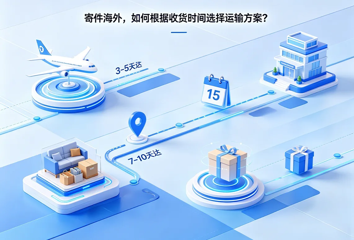 寄件海外，如何根据收货时间选择运输方案？