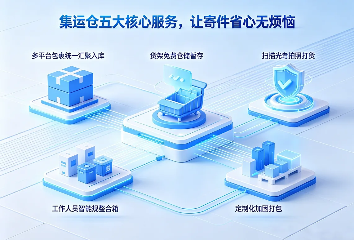 集运仓五大核心服务，让寄件省心无烦恼