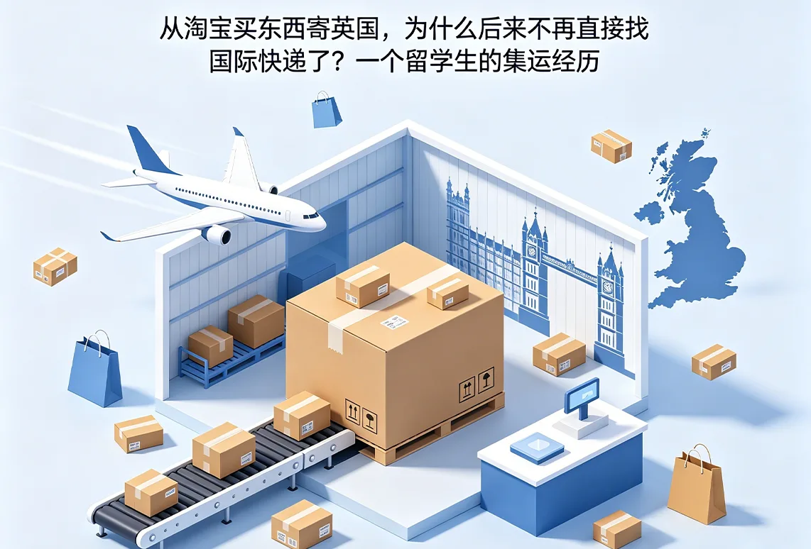 从淘宝买东西寄英国，为什么后来不再直接找国际快递了？一个留学生的集运经历
