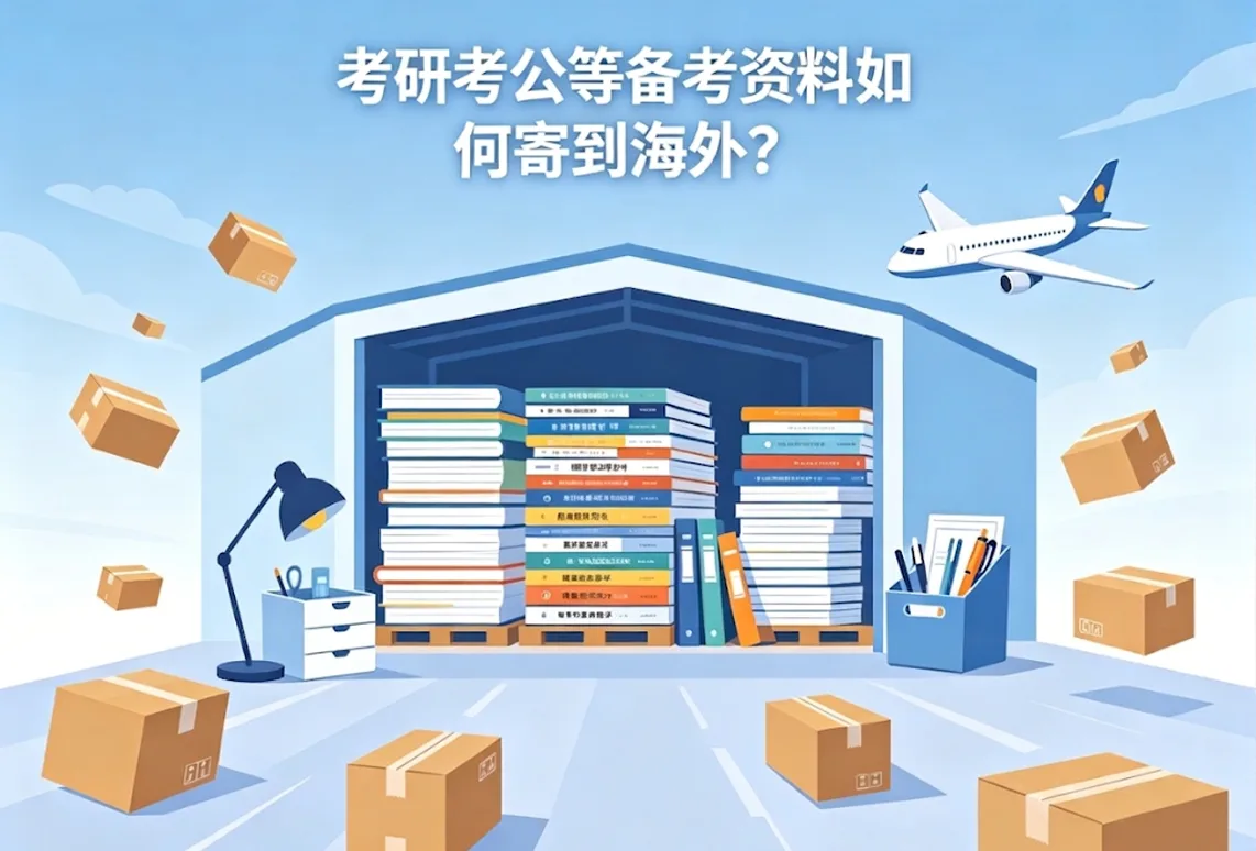 考研考公等备考资料如何寄到海外？