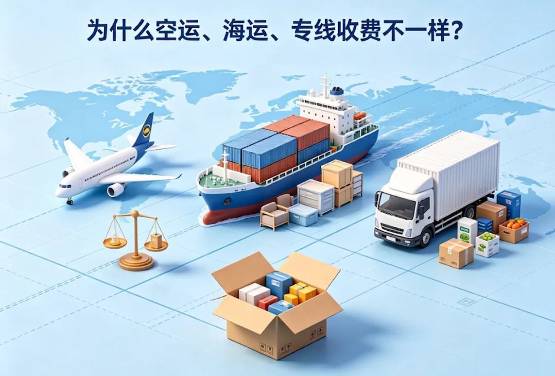 为什么空运、海运、专线收费不一样？