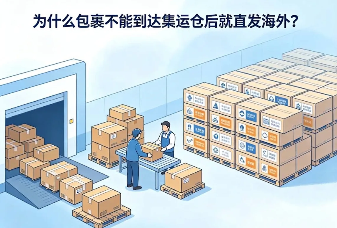 为什么包裹不能到达集运仓后就直发海外？