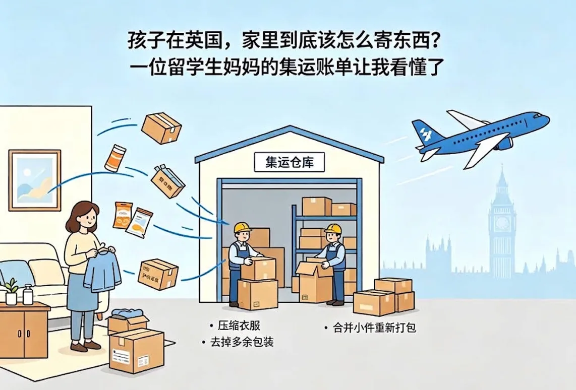 孩子在英国，家里到底该怎么寄东西？一位留学生妈妈的集运账单让我看懂了