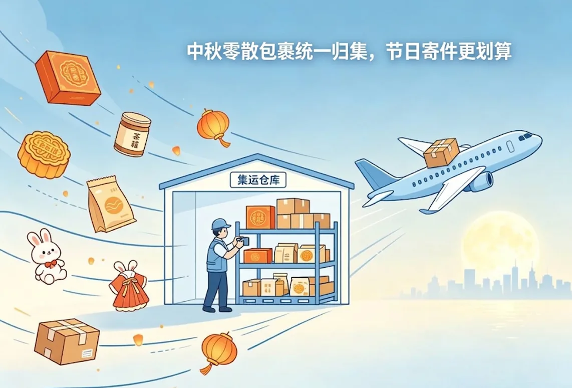 中秋零散包裹统一归集，节日寄件更划算