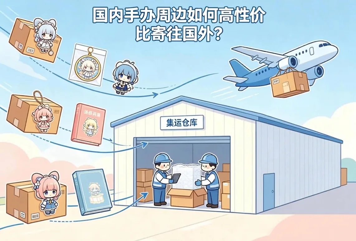 国内手办周边如何高性价比寄往国外？