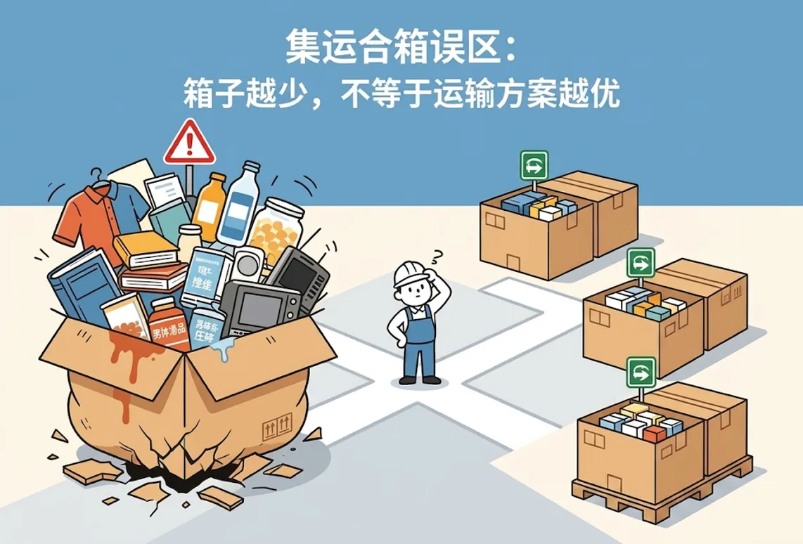 集运合箱误区：箱子越少，不等于运输方案越优