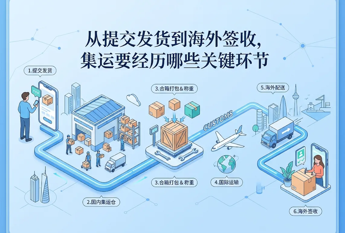 从提交发货到海外签收，集运要经历哪些关键环节