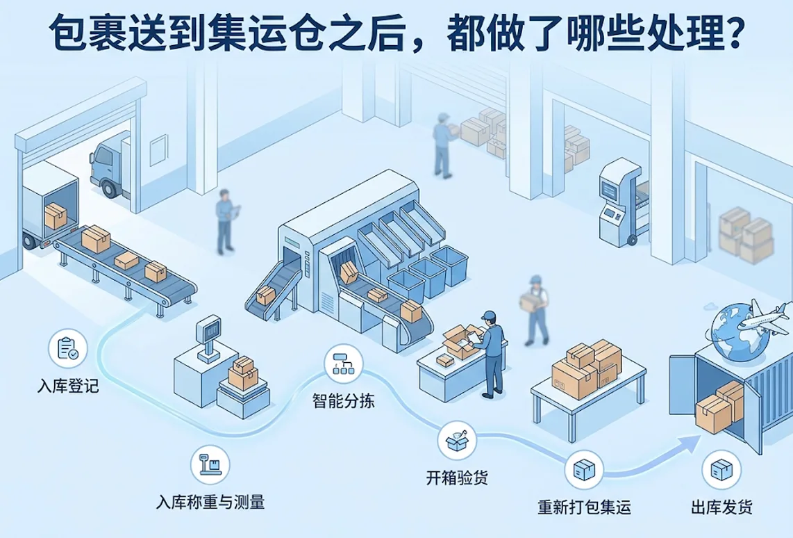 包裹送到集运仓之后，都做了哪些处理？