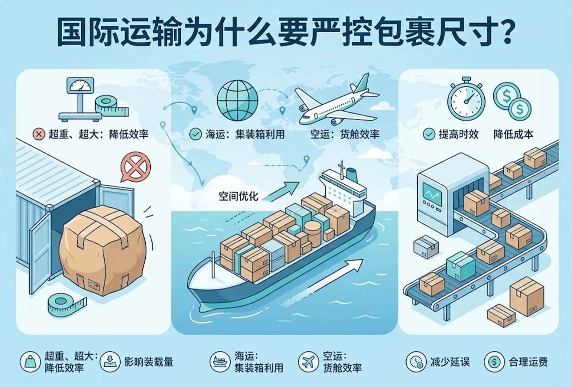 国际运输为什么要严控包裹尺寸？