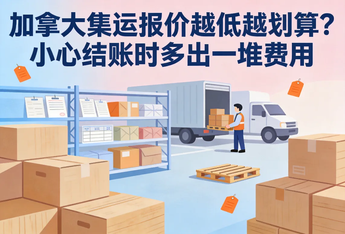 加拿大集运报价越低越划算？小心结账时多出一堆费用
