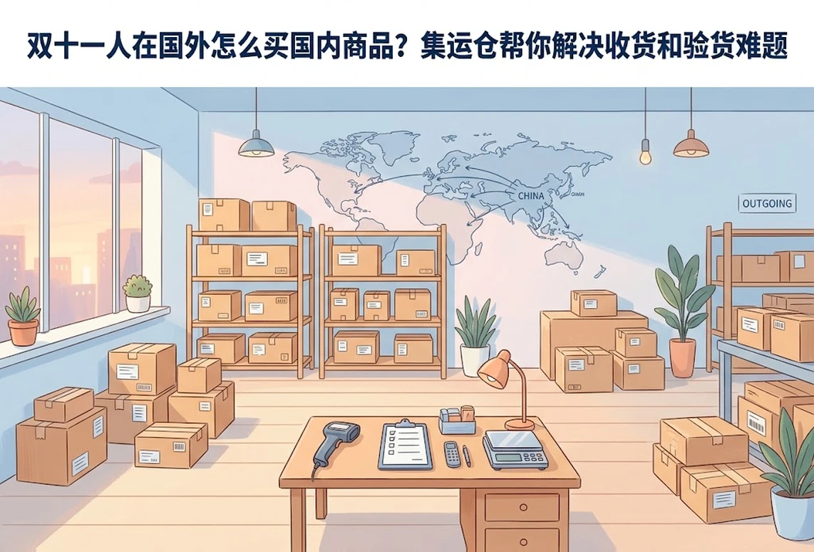 双十一人在国外怎么买国内商品？集运仓帮你解决收货和验货难题
